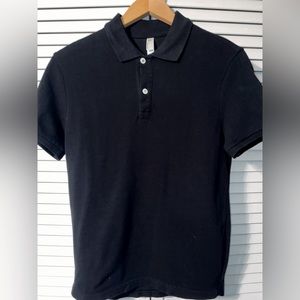 American Apparel Pique Polo shirt in Black (Small)